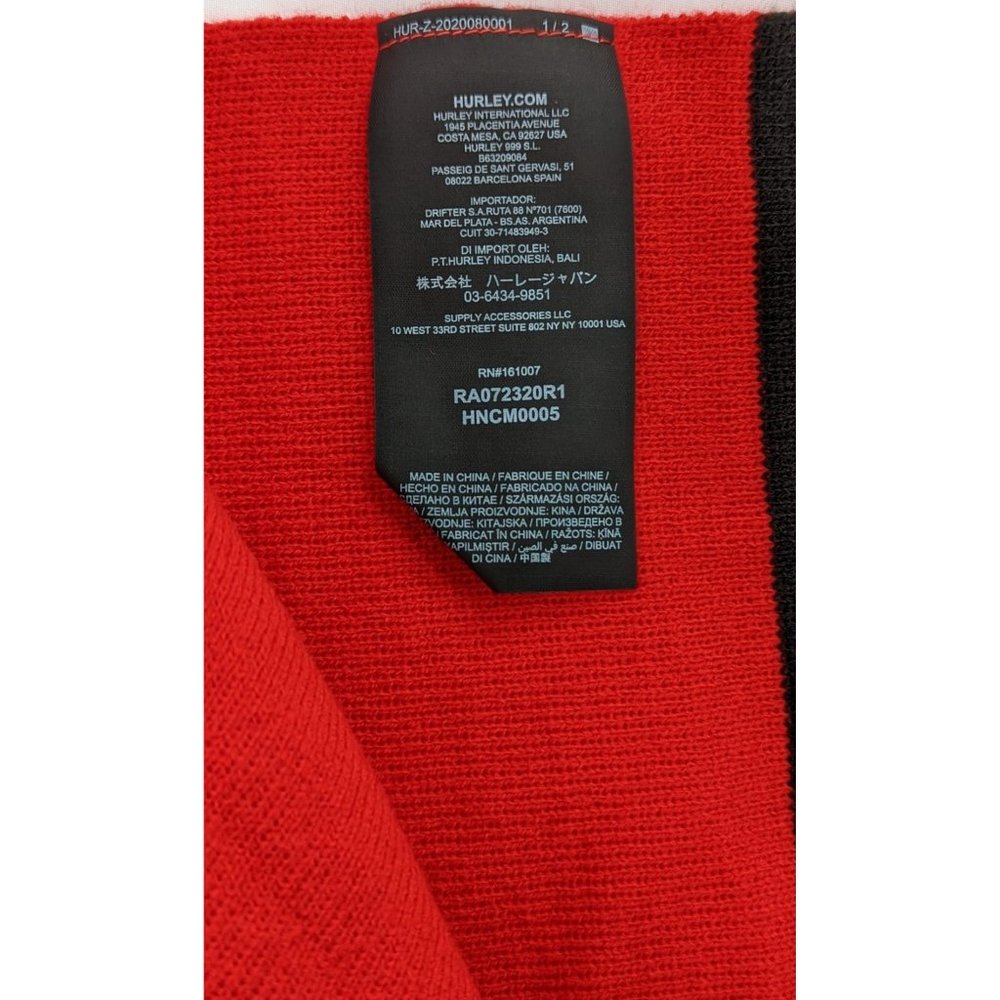 Red Beanie & Scarf Hurley New Yorker 2-piece Set - Picture 6 of 8